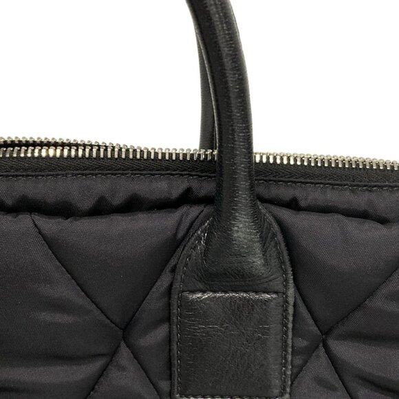 Auth PRADA - 1BG160 Black Nylon Leather Handbag - Picture 11 of 16